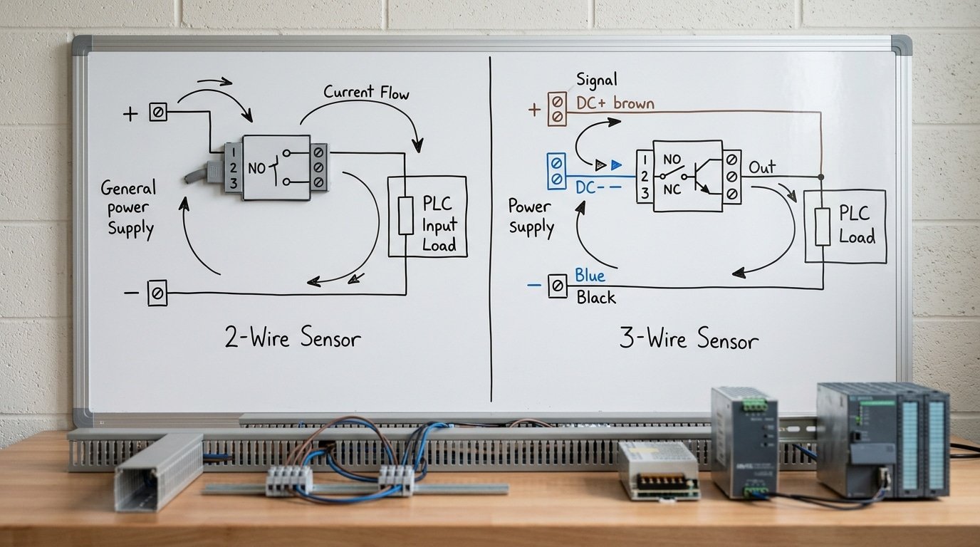 2 wire vs 3 wire sensor wiring diagram comparison
