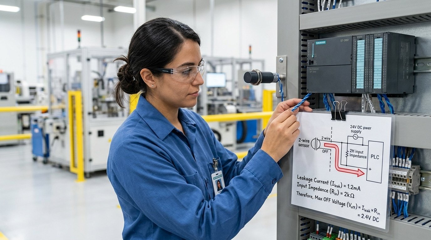 2 wire vs 3 wire sensor leakage current causing PLC false-ON state