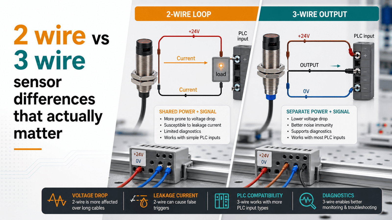 2 wire vs 3 wire sensor differences that actually matter