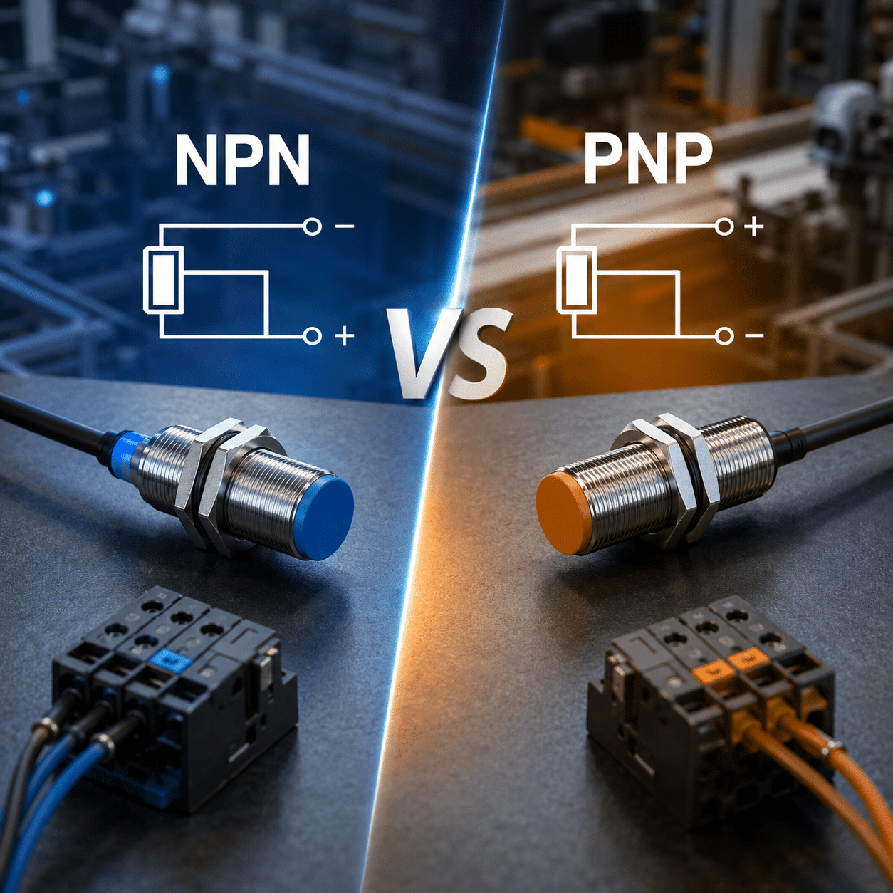 NPN vs PNP sensor output selection for industrial automation