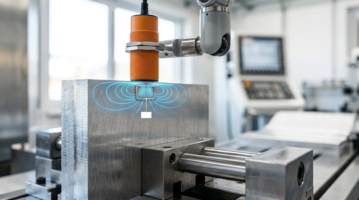inductive sensor detects aluminum skin effect and target thickness diagram