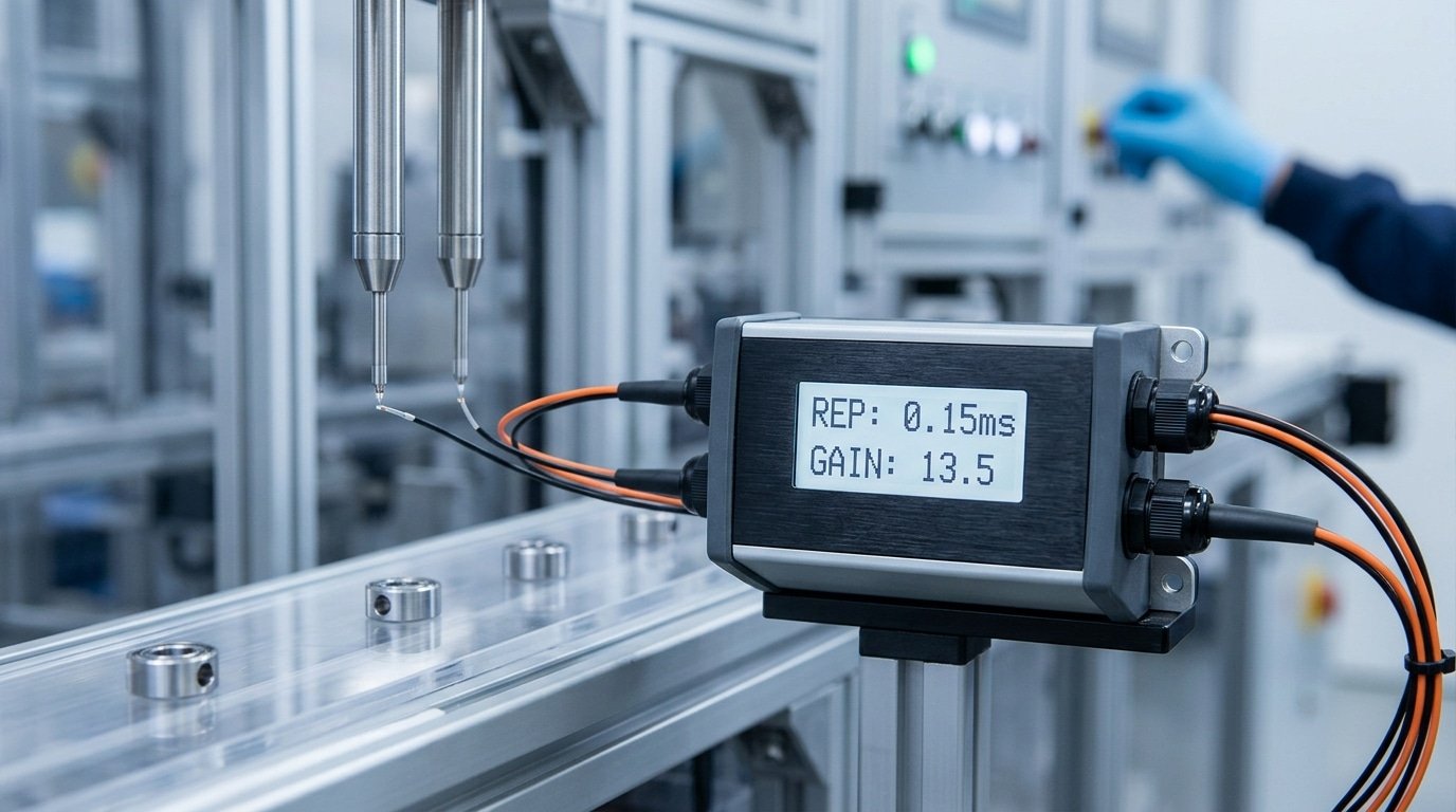 fiber optic sensor for small object detection specs response time excess gain