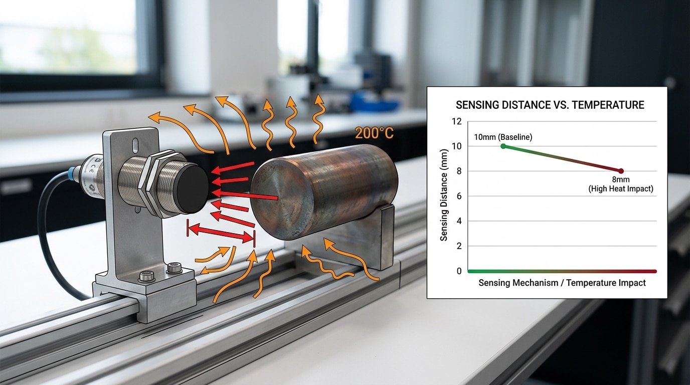 high temperature proximity sensor derating from ambient and target heat
