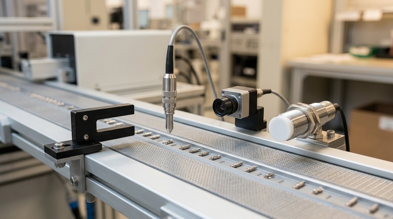 slot sensor small part detection compared to fiber-optic vision and capacitive sensors