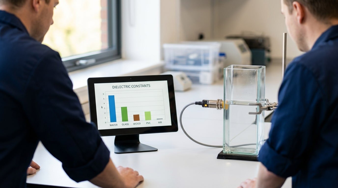 what is a capacitive sensor dielectric constant detection comparison chart