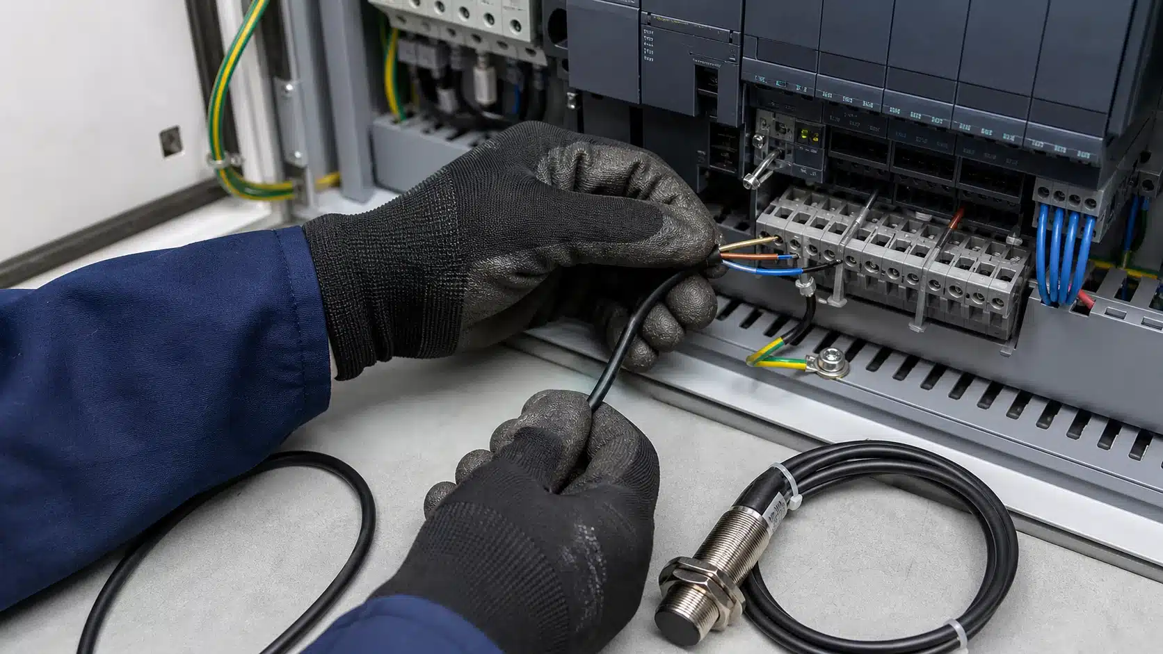 Analog proximity sensor PLC wiring color code