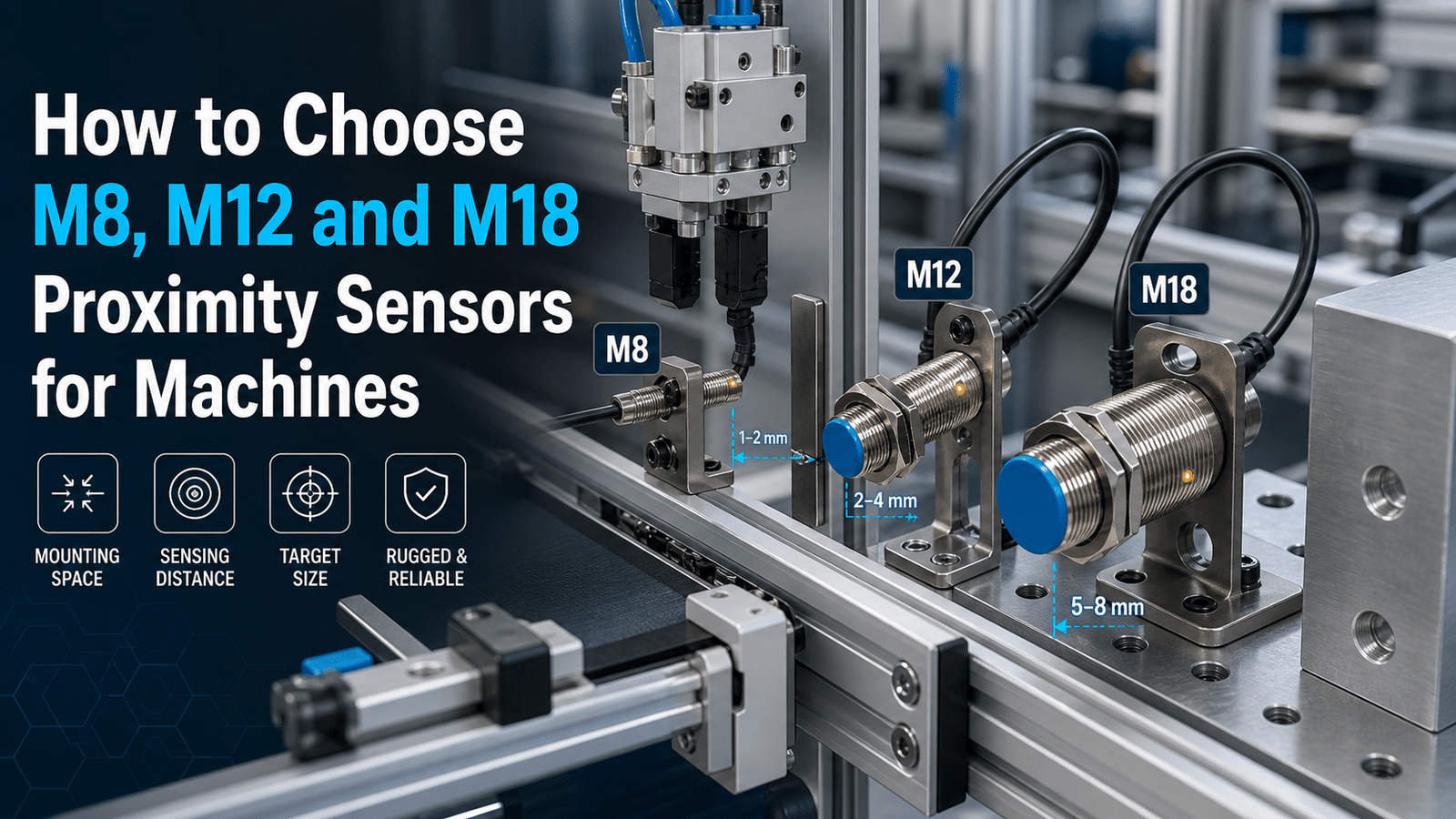 How to choose M8, M12 and M18 proximity sensors for machines
