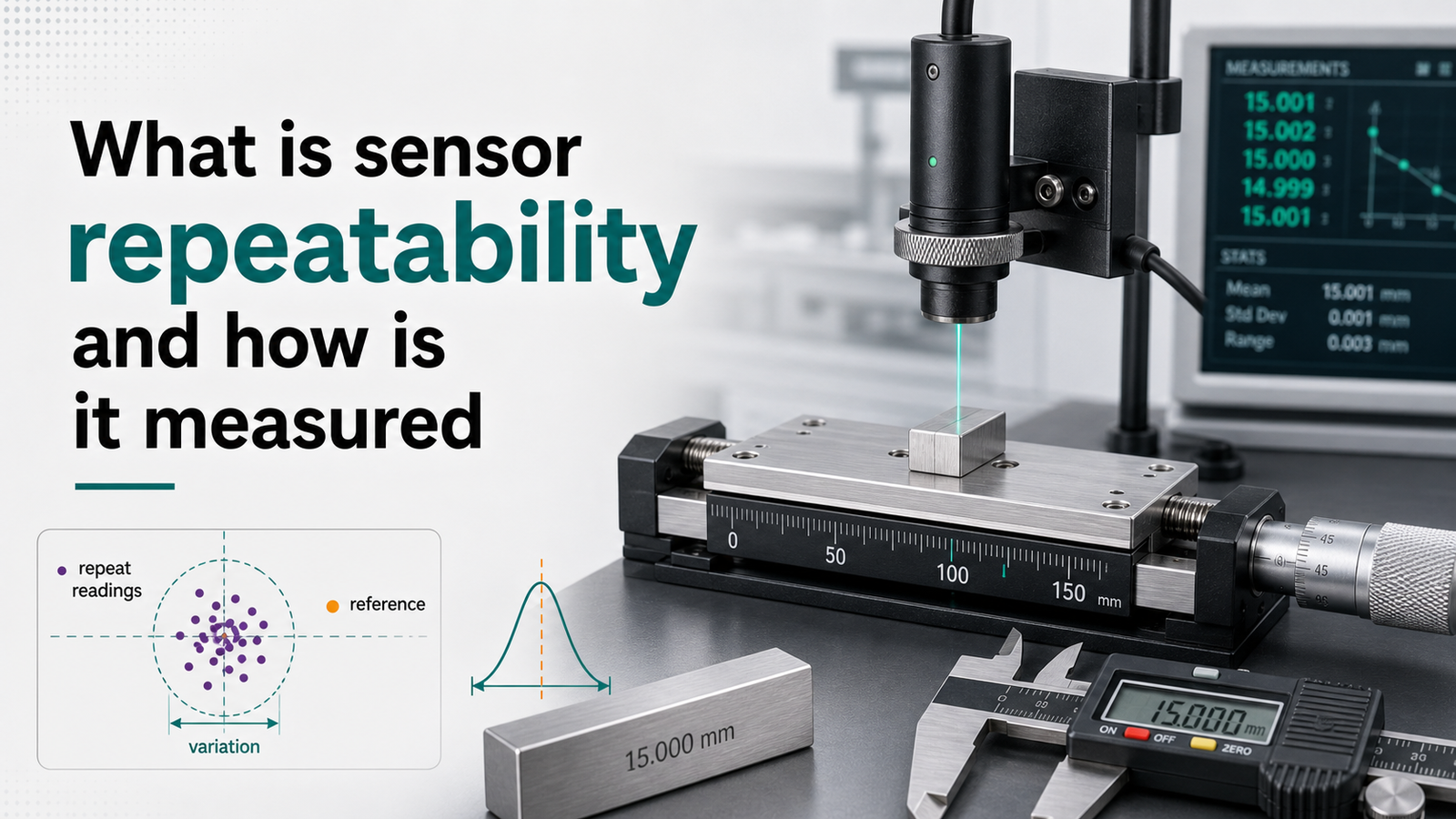 What is sensor repeatability and how is it measured