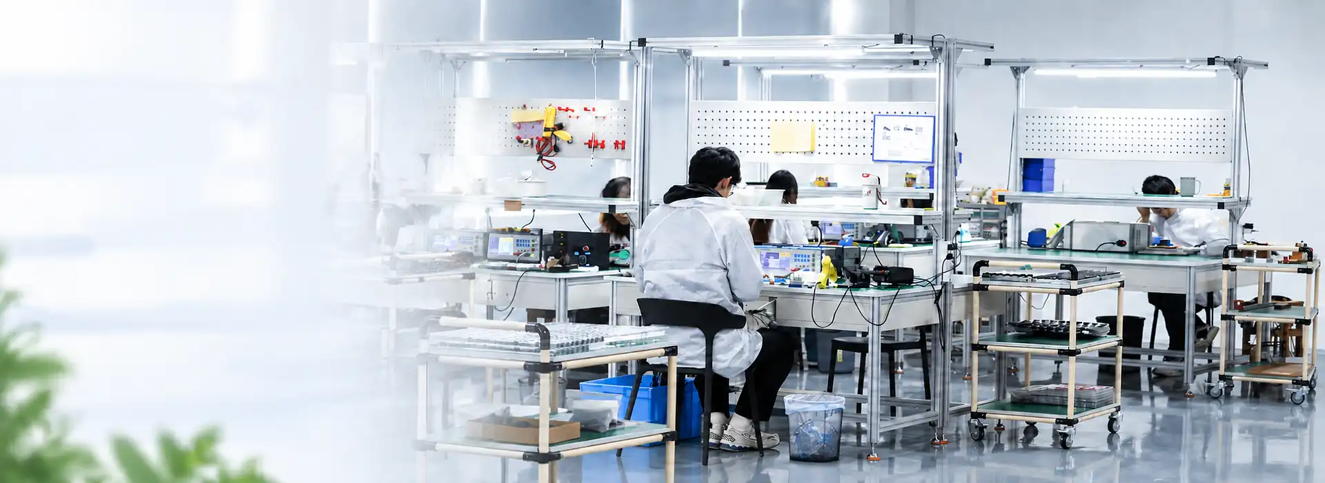Sensor production and assembly workstations at the XSZ factory